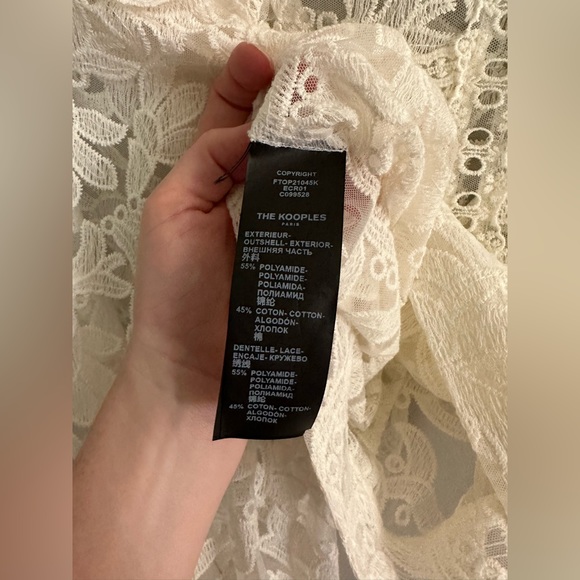 The Kooples lace ruffle blouse Size 1 - Picture 10 of 10